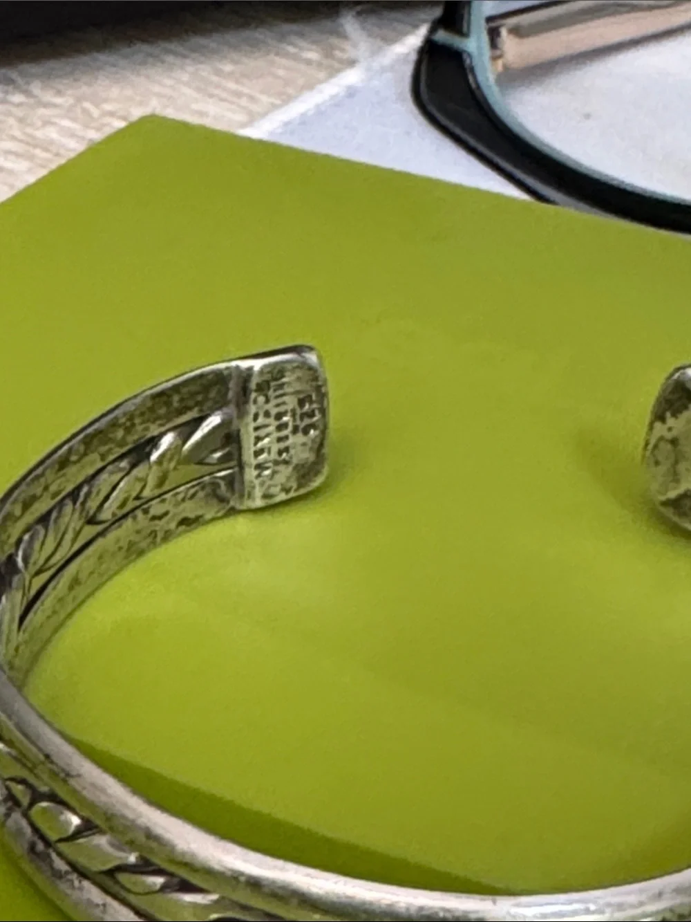 925 Sterling Silver Mexican Braided Detail Open Cuff Bracelet